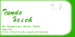 tunde heich business card